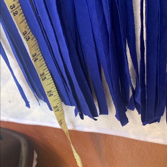 NWOT Venus Royal blue maxi fringe skirt - Picture 4 of 5